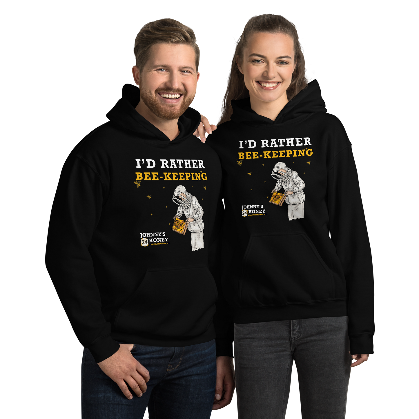 Unisex Hoodie- I'd Rater Bee-Keeping