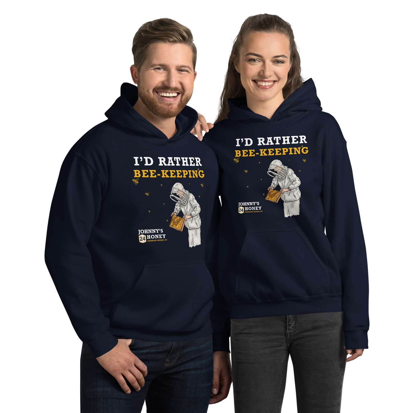 Unisex Hoodie- I'd Rater Bee-Keeping