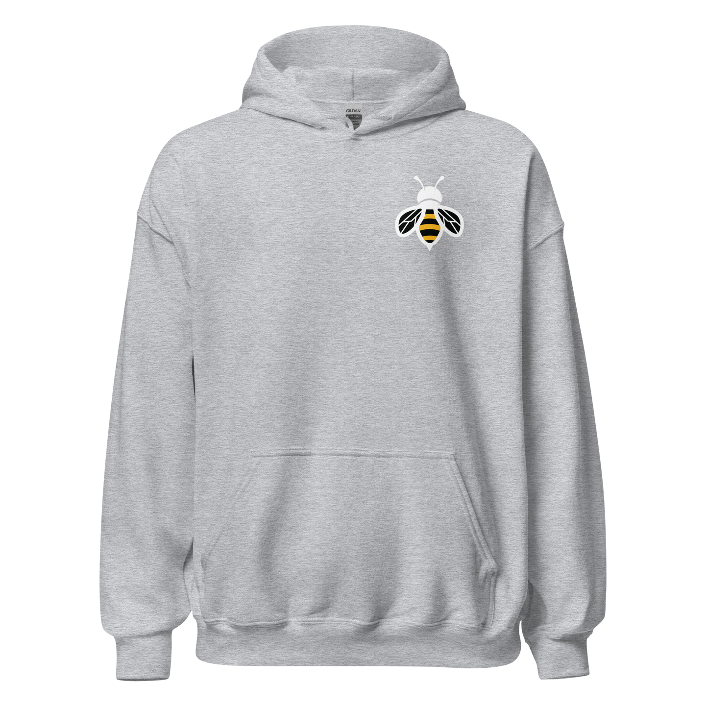 Unisex Hoodie- Bee in Front, I Love Honey in Back