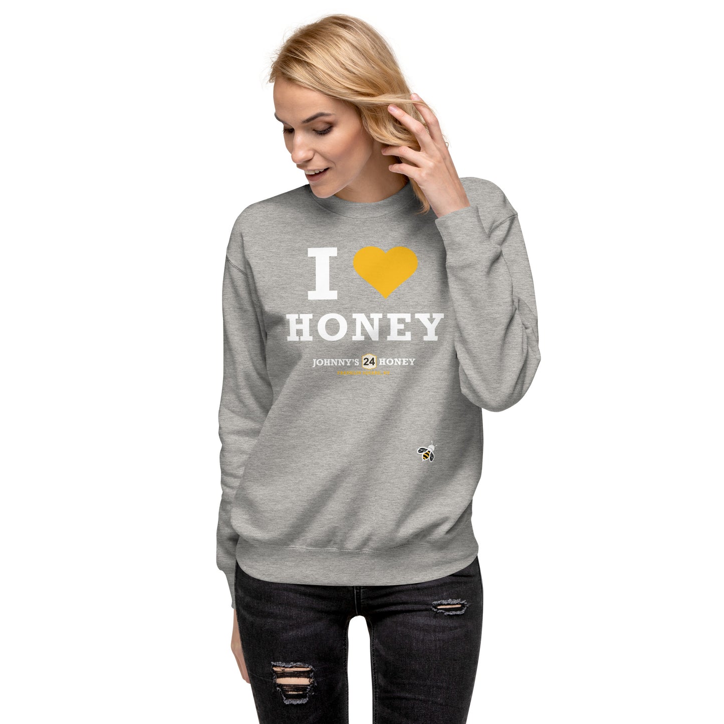 Unisex Premium Sweatshirt- I Love Honey