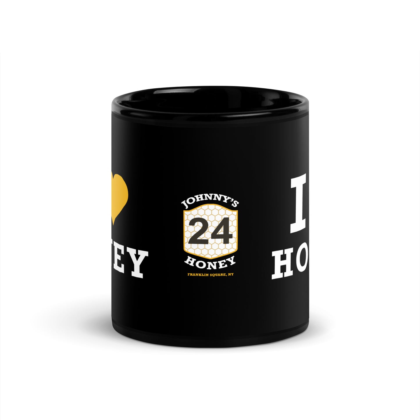 Black Glossy Mug- I Love Honey