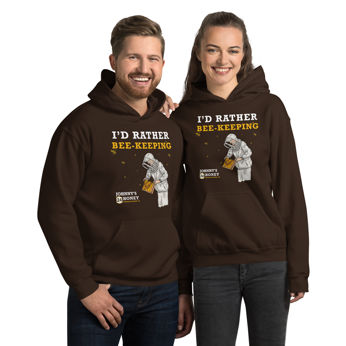 Unisex Hoodie- I'd Rater Bee-Keeping