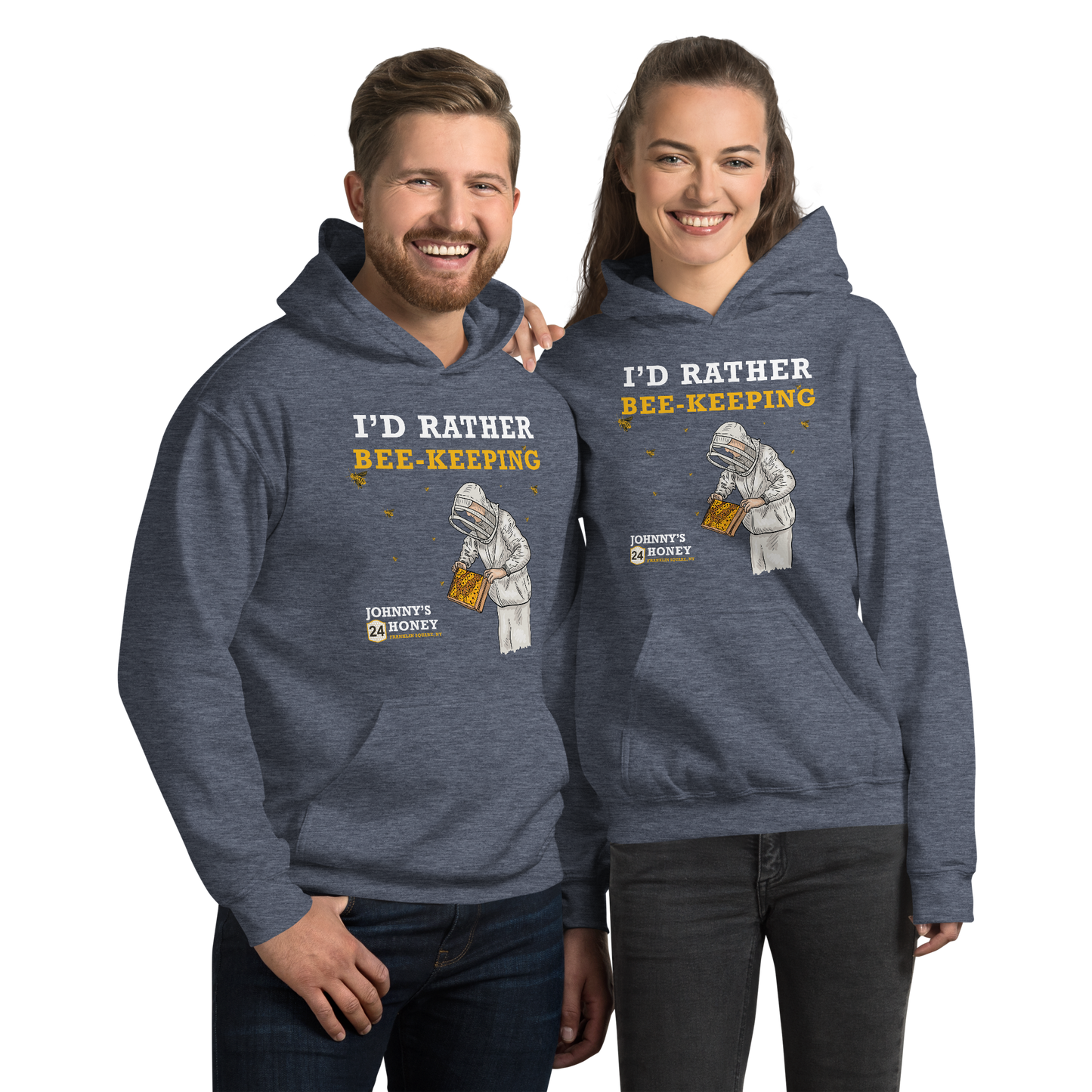 Unisex Hoodie- I'd Rater Bee-Keeping
