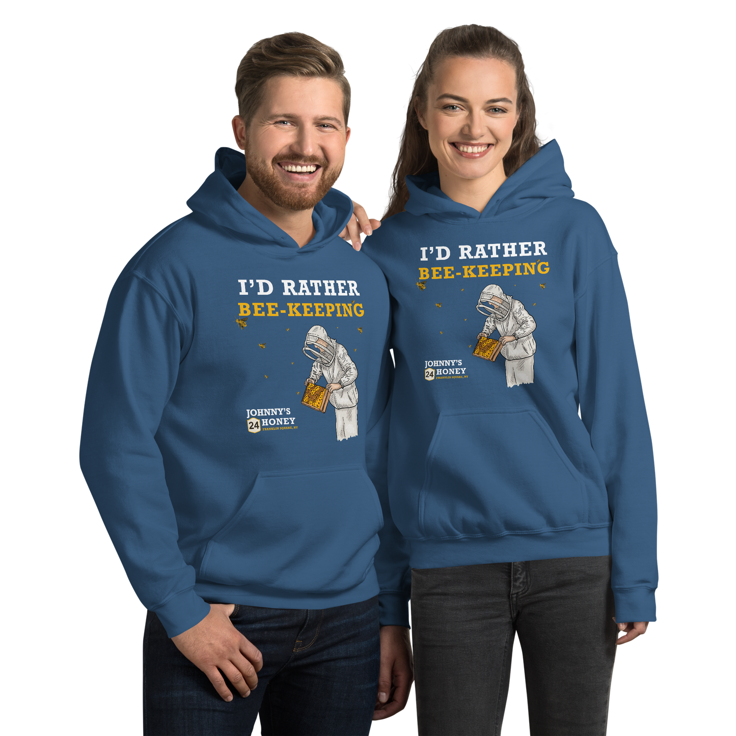 Unisex Hoodie- I'd Rater Bee-Keeping
