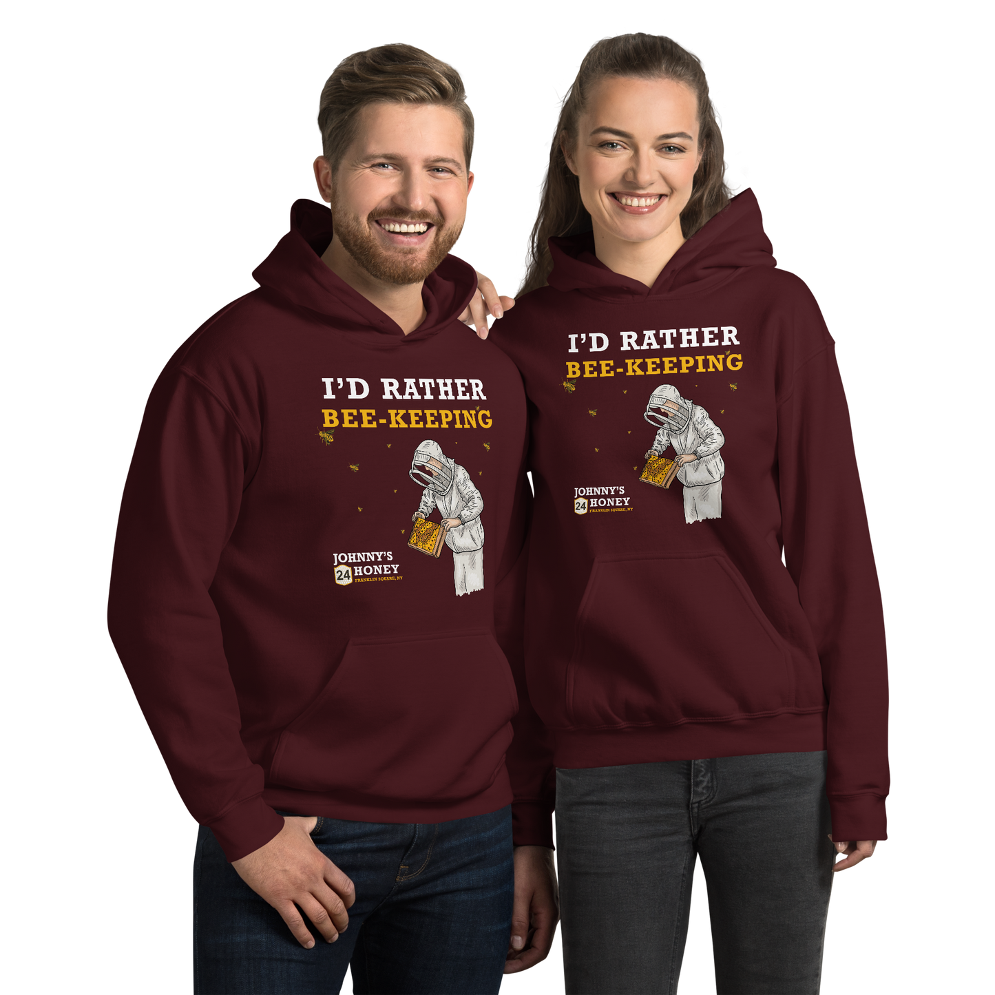 Unisex Hoodie- I'd Rater Bee-Keeping