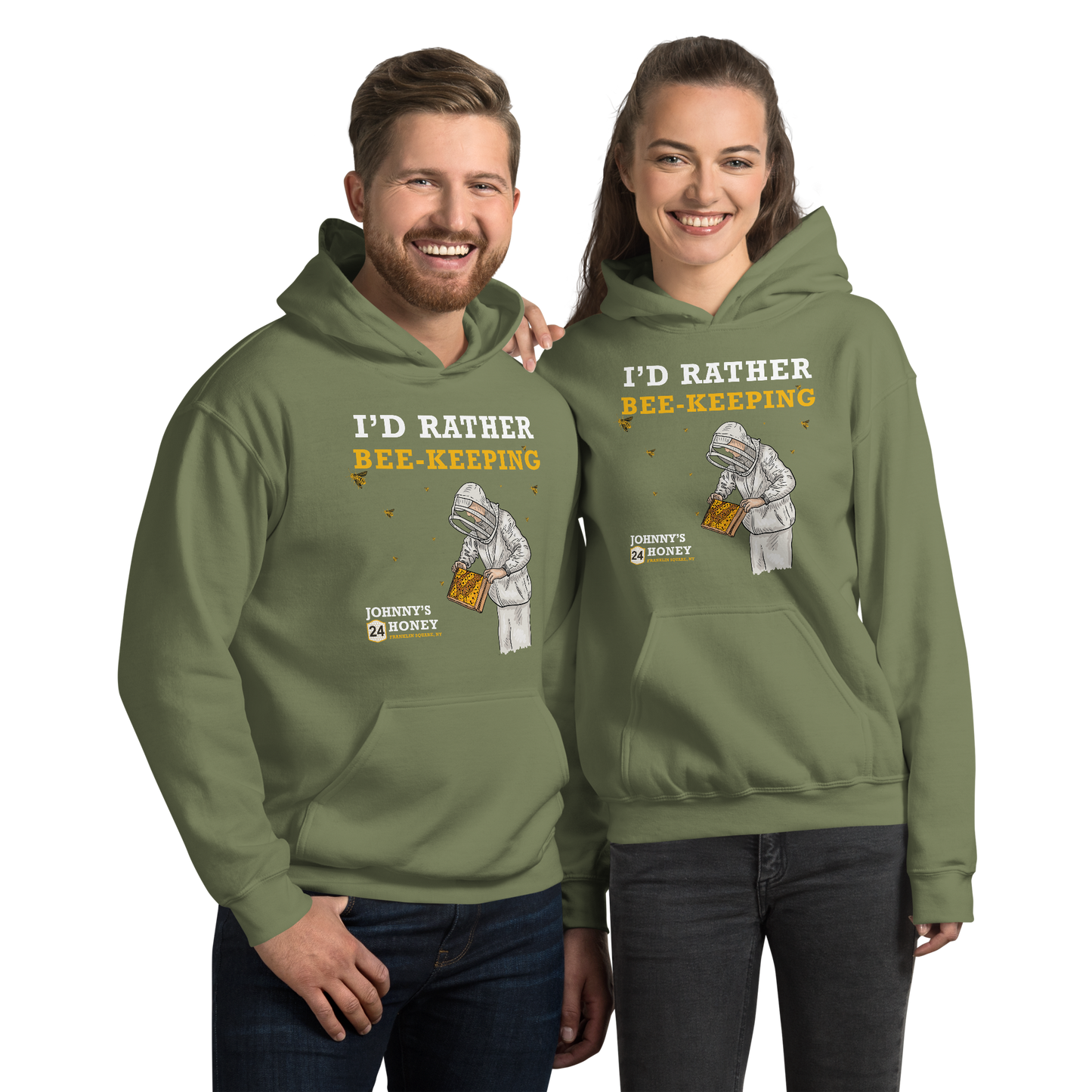 Unisex Hoodie- I'd Rater Bee-Keeping