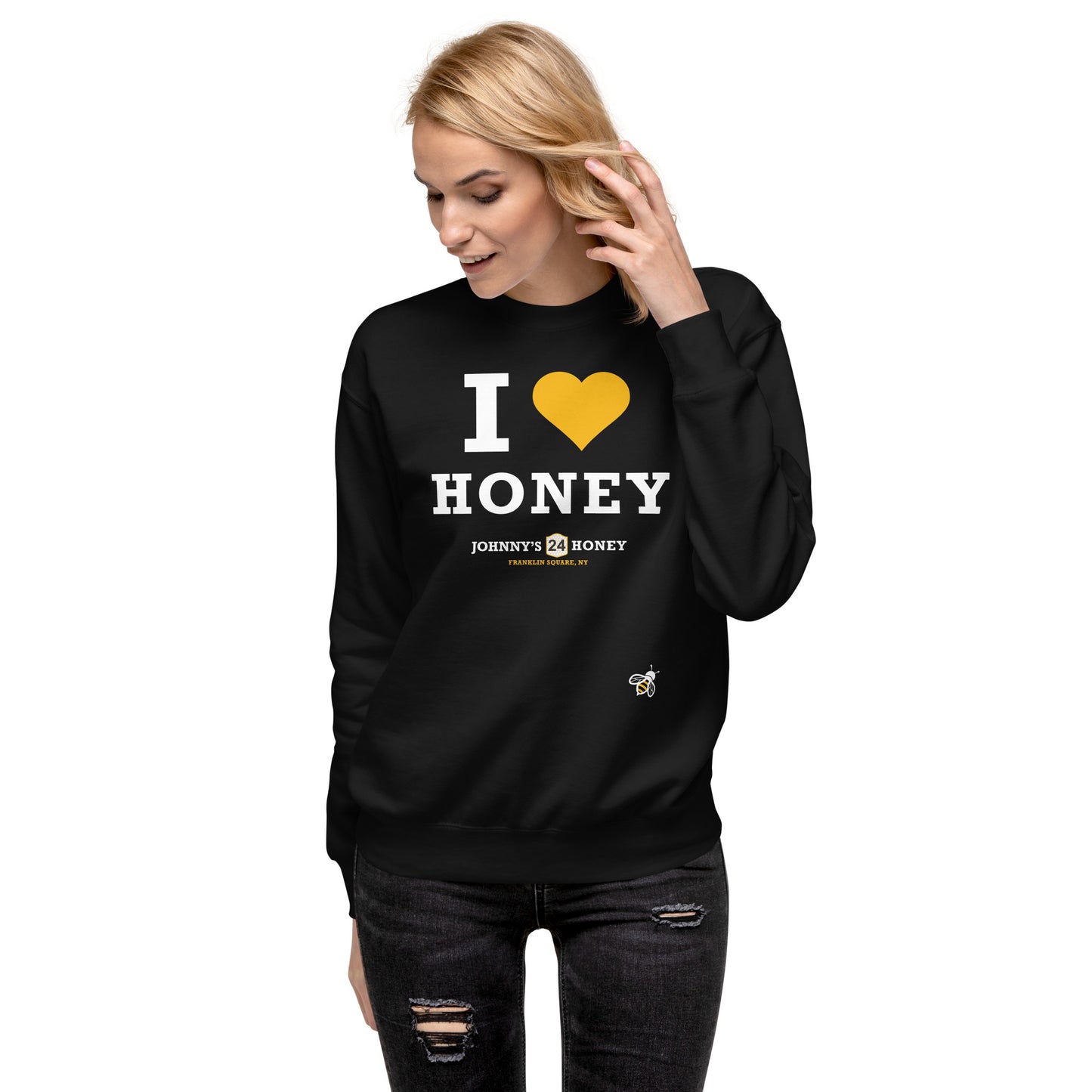 Unisex Premium Sweatshirt- I Love Honey