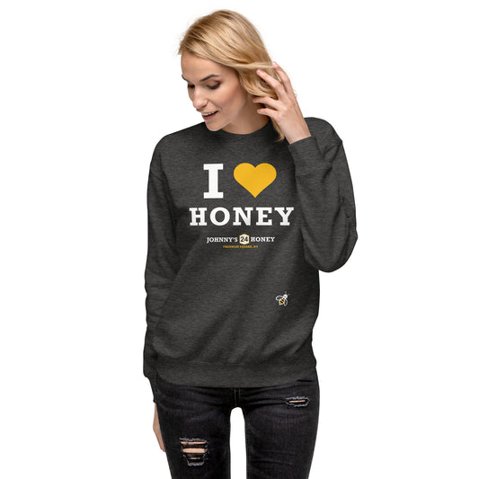 Unisex Premium Sweatshirt- I Love Honey