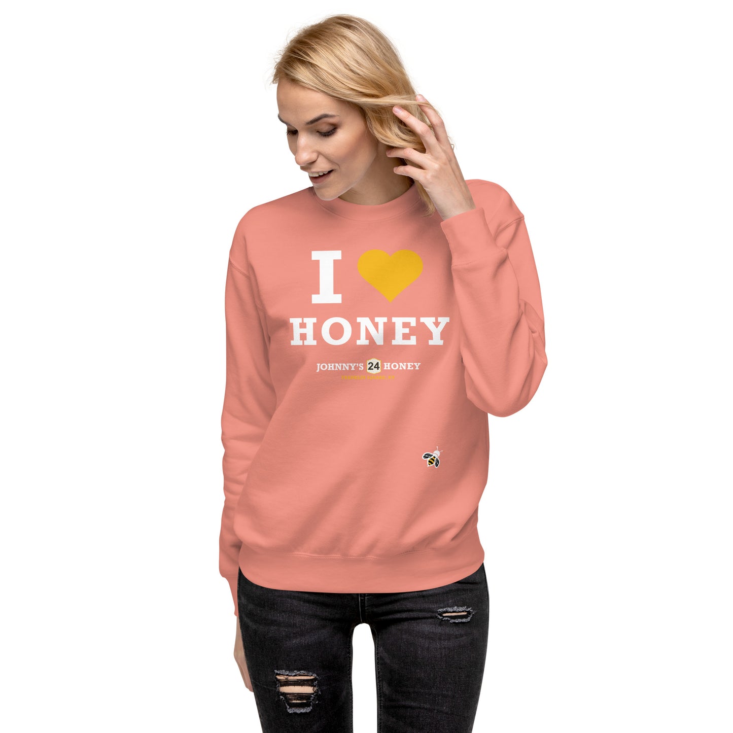 Unisex Premium Sweatshirt- I Love Honey