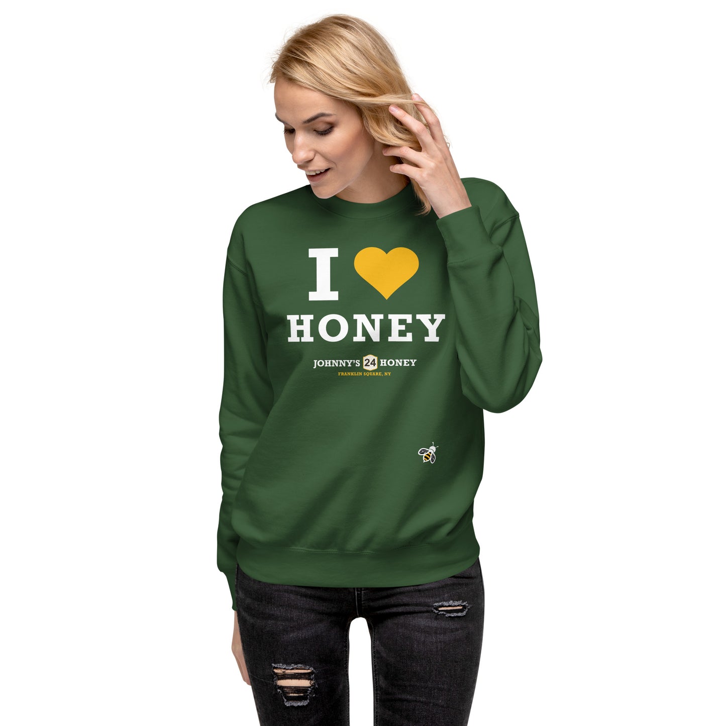 Unisex Premium Sweatshirt- I Love Honey