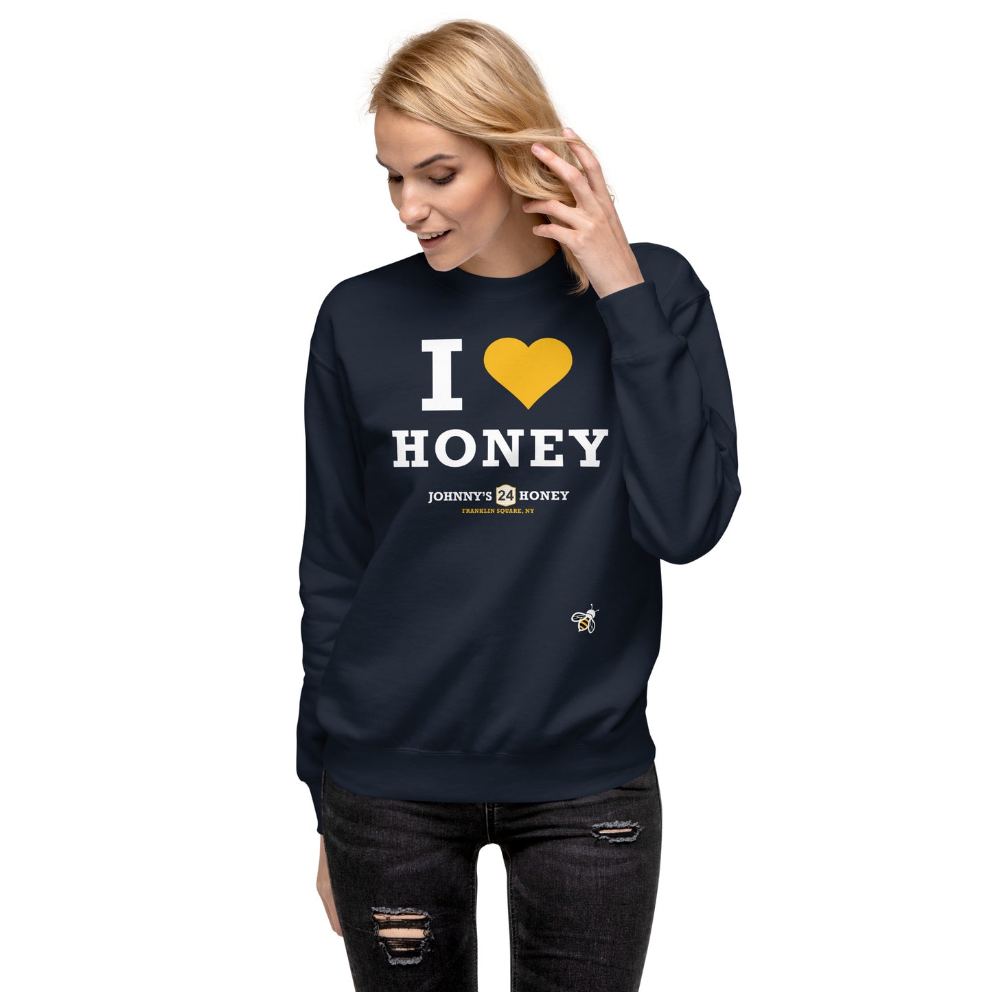 Unisex Premium Sweatshirt- I Love Honey