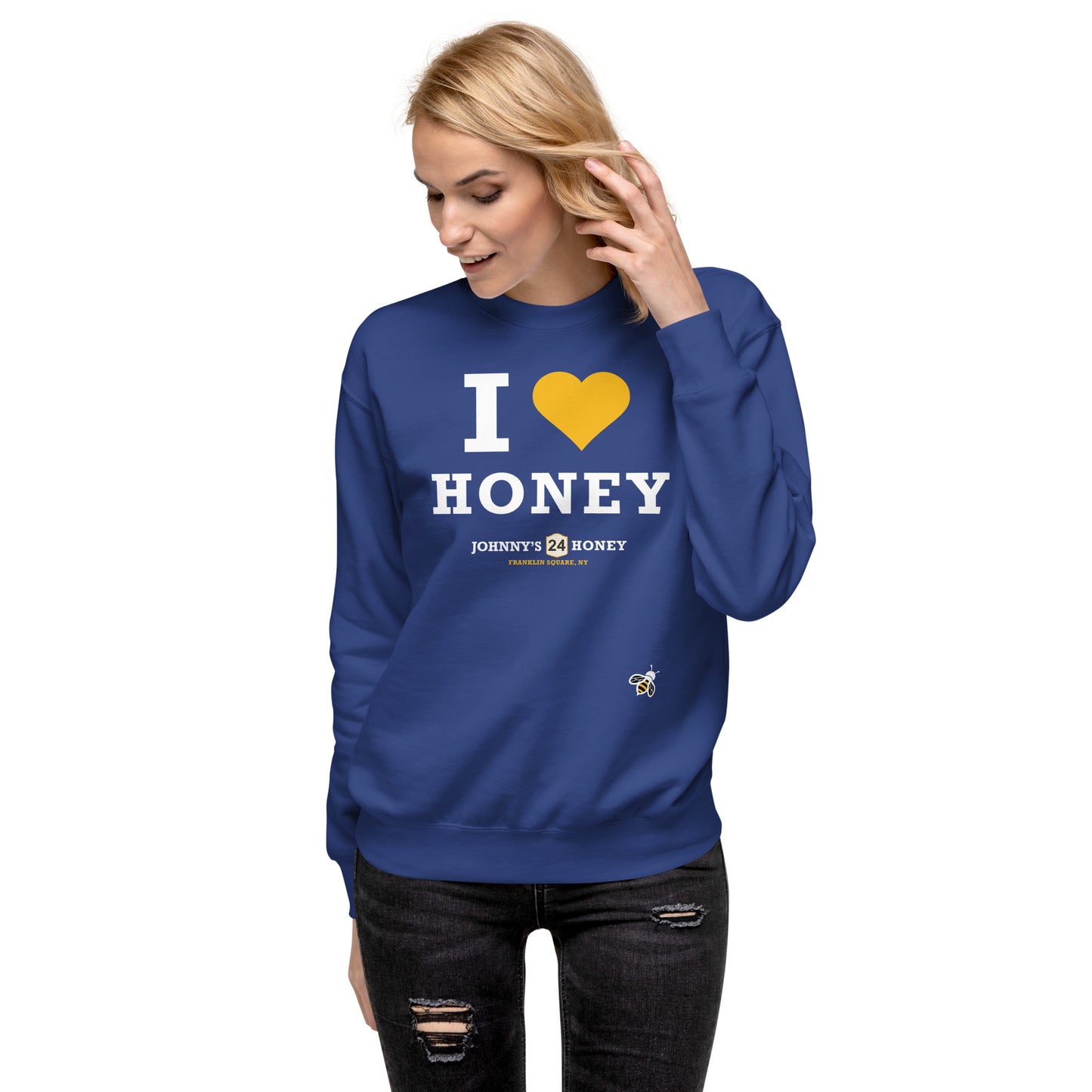 Unisex Premium Sweatshirt- I Love Honey